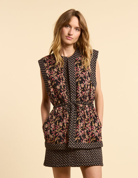 Schwarze Jacke mit indischem Bohemien-Print I.Code - I.CODE