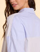 Camisa blanca rayas azul celeste I.Code-4