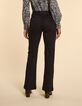 I.Code black flared jeans with buttoned pockets-3