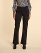 I.Code black flared jeans with buttoned pockets-2