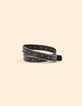 I.Code black belt with metallic braid edges-3