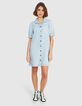 I.Code bleached denim press studded dress-2