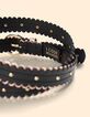 Zwarte riem metallic zigzagranden I.Code-4