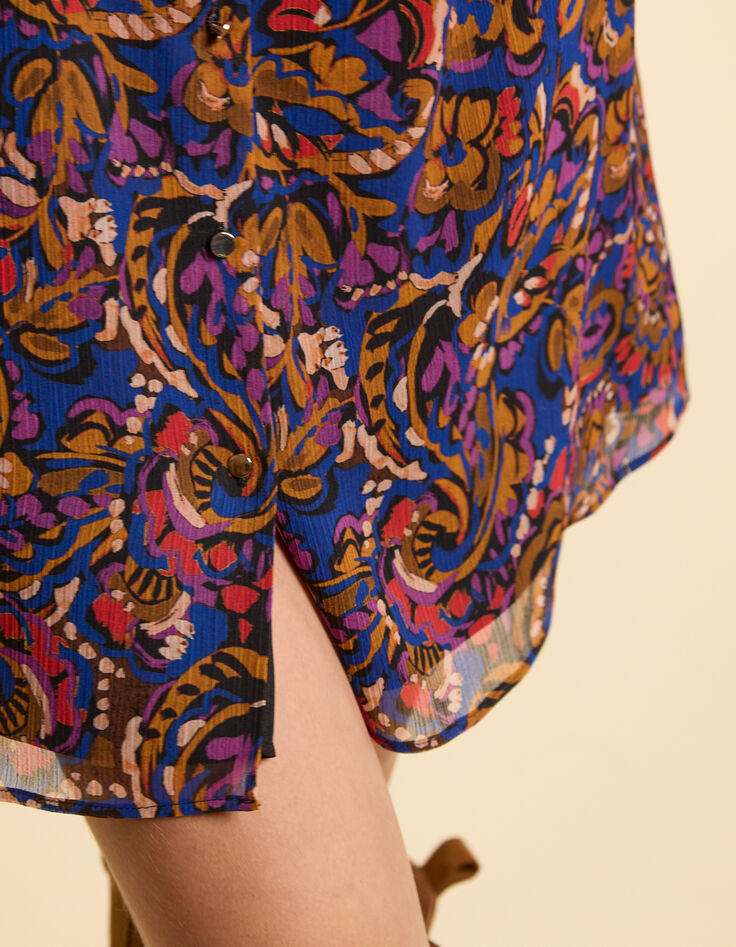 I.Code camel dress with multicolour paisley print-6