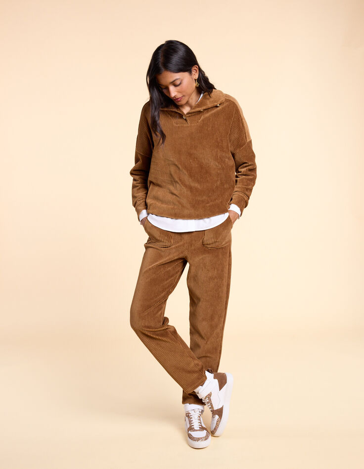 Camel Cord Pullover  I.Code-5