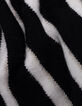 I.Code black knit dress with white and gold stripes-4