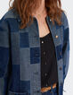 Blaue Jeansjacke im Patchwork-Stil I.Code-8