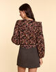 I.Code black blouse with Boho Indian print-3