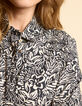 I.Code black shirt dress with graphic floral print-5