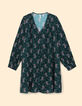 Robe vert nuit imprimé cachemire I.Code-7