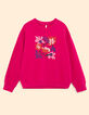 Magentarotes Sweatshirt mit Blumenstickerei I.Code-7