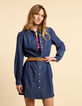 I.Code Navy denim shirt dress-1