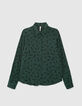 I.Code imperial green wave print shirt-5