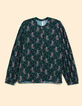 Blouse vert nuit imprimé cachemire I.Code-8