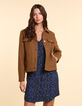 Manteau court camel fourré I.Code-2