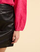 I.Code magenta eyelet embroidery shirt-6