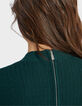 I.Code imperial green ribbed knit jumpsuit-3