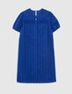 Jurk electric blue broderie anglaise I.Code -6