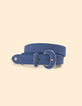 Ceinture bleu céleste cuir velours I.Code-1