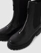 Schwarze Chelsea-Stiefeletten mit Profilsohle I.Code-5