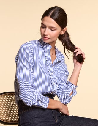 I.Code authentic blue striped shirt