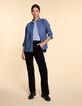 Authentiek blauw denim shirt met geborduurd  hartje I.Code-6