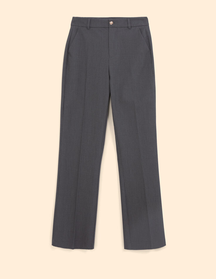 I.Code charcoal houndstooth suit trousers-6