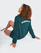 I.Code imperial green sweatshirt dress with slogan on back-1