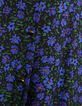 Zwarte midirok winterbloemenprint I.Code-6