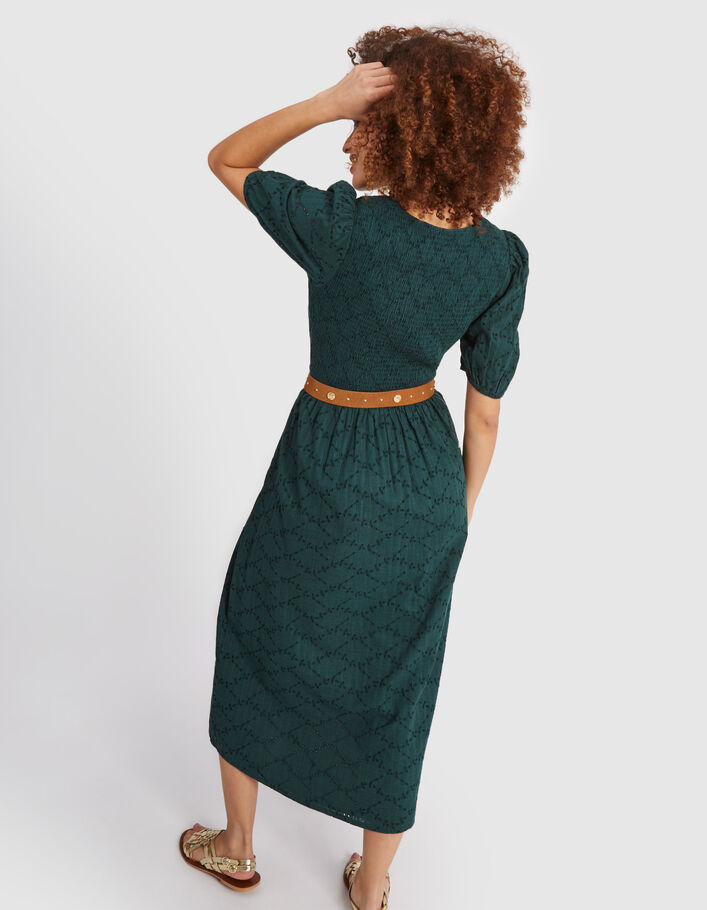 Imperial Green Kleid mit englischer Stickerei I.Code - I.CODE