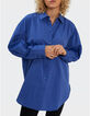 Halblange, saphirblaue Bluse I.Code-2