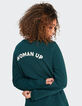 I.Code imperial green sweatshirt dress with slogan on back-5