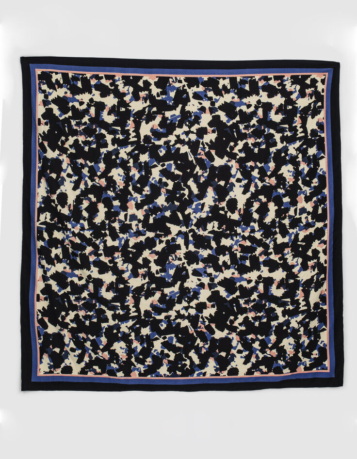 I.Code black tachist print scarf-2