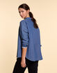 Authentiek blauw denim shirt met geborduurd  hartje I.Code-3