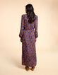 I.Code camel long dress with multicolour paisley print-4