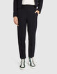 I.Code navy knit trousers-3