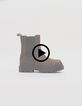 Chelsea-Boots aus Veloursleder mit Leopardentupfen I.Code-8