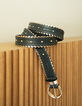 I.Code black belt with metallic braid edges-1