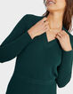 I.Code imperial green ribbed knit jumpsuit-4