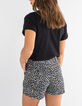 I.Code fawn leopard print denim shorts-3