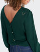 I.Code imperial green knit cardigan with decorative stitch-1