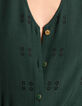 Nachtgroene geborduurde blouse I.Code-4