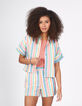 Chemise flash candy imprimé rayures couleur I.Code -3