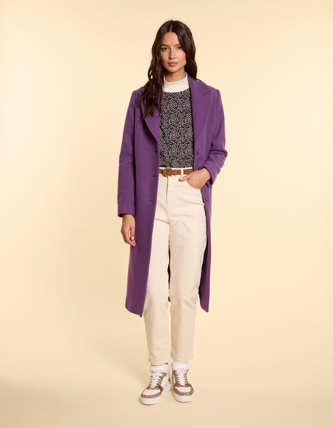 I.Code dark purple long coat - I.CODE