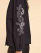 I.Code black shirt with embroidered sleeves-6