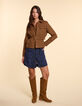 I.Code Short camel fur coat-6