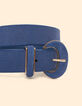 Ceinture bleu céleste cuir velours I.Code-2