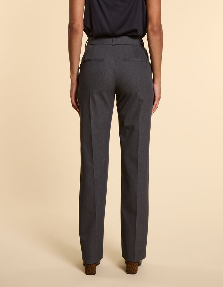 I.Code charcoal houndstooth suit trousers-3