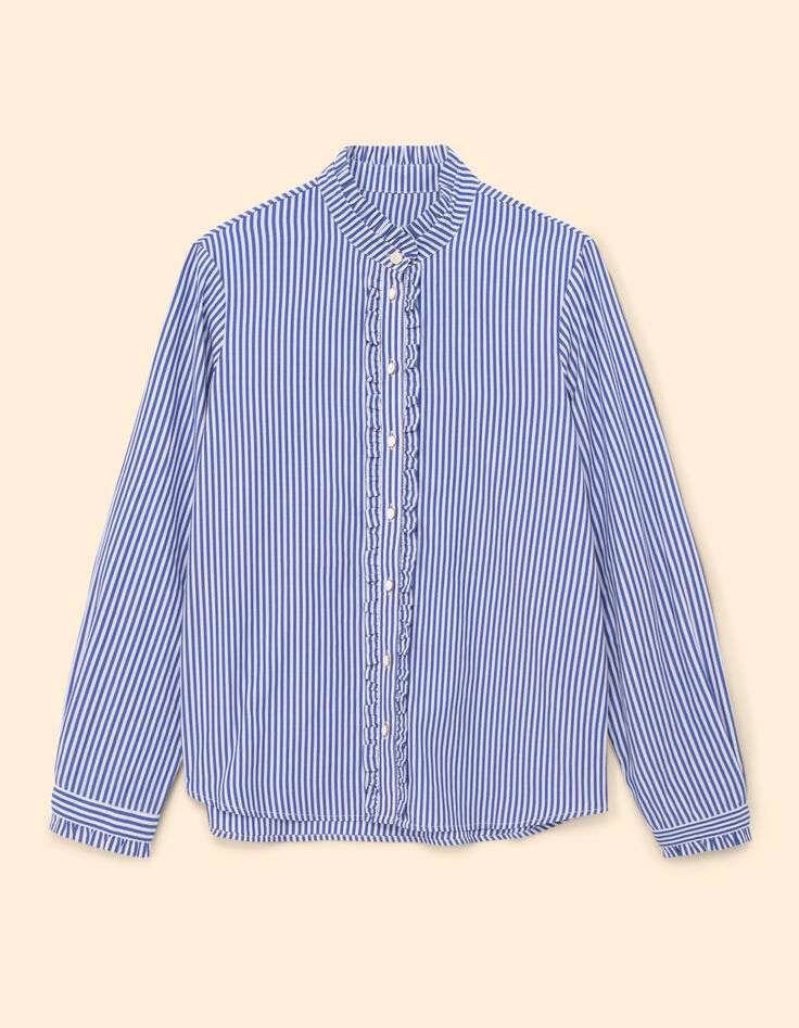 I.Code authentic blue striped shirt-7