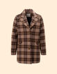 I.Code camel check coat-5